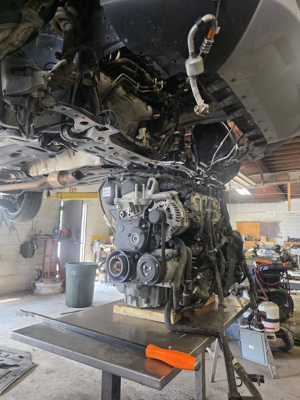 Accessories moving over to the replacement engine.